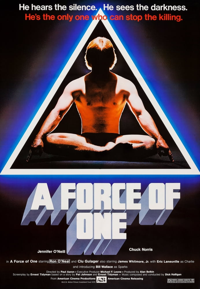 A Force of One movie poster featuring Chuck Norris in 11x17 size.