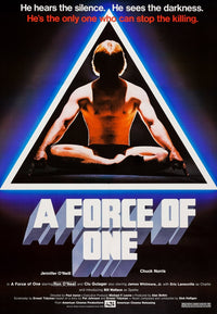 A Force of One movie poster featuring Chuck Norris in 11x17 size.