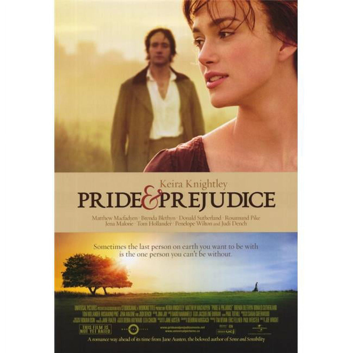 Pride & Prejudice movie poster print - 27x40 inch artwork.