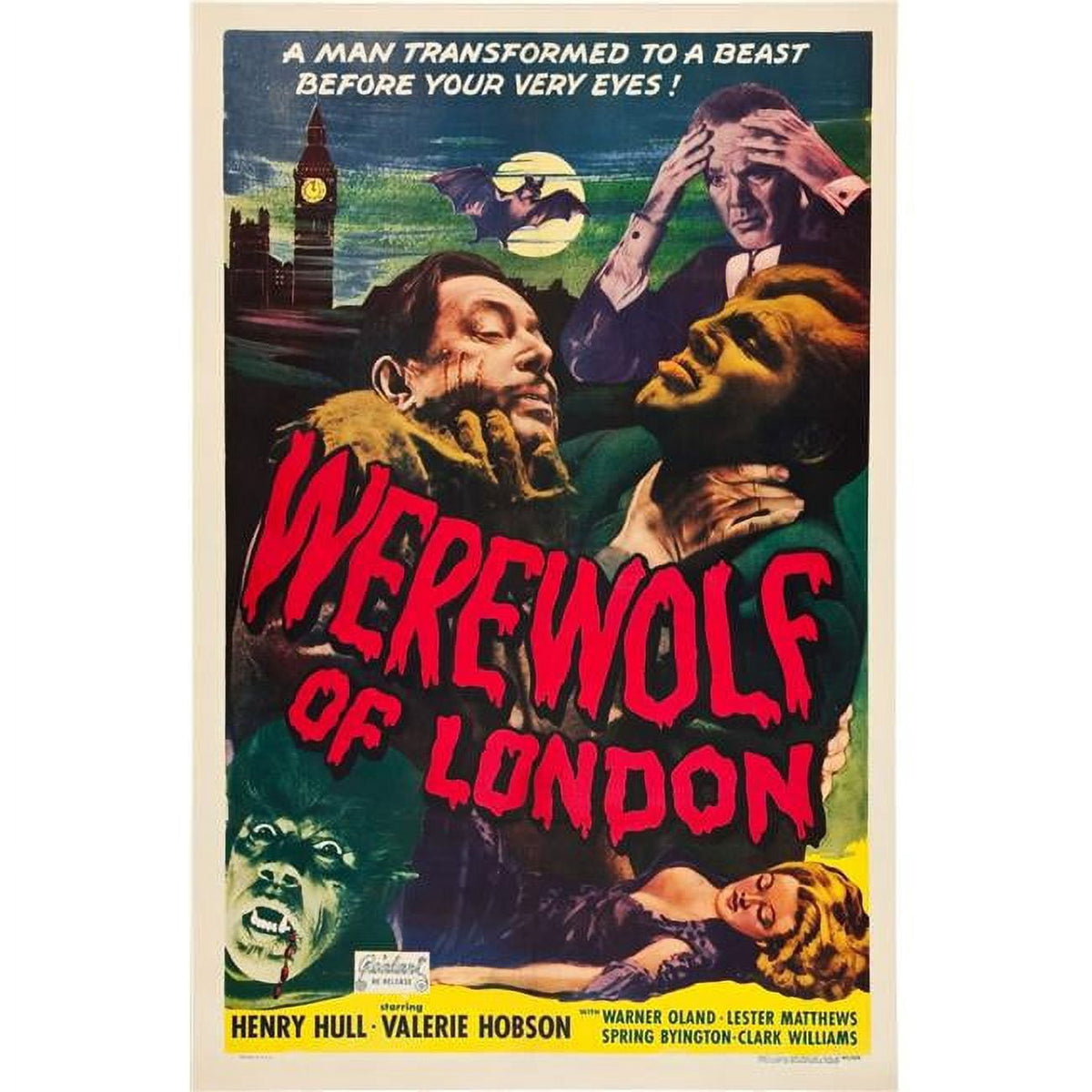 Werewolf of London Movie Masterprint Poster Print (11x17) featuring classic horror imagery.