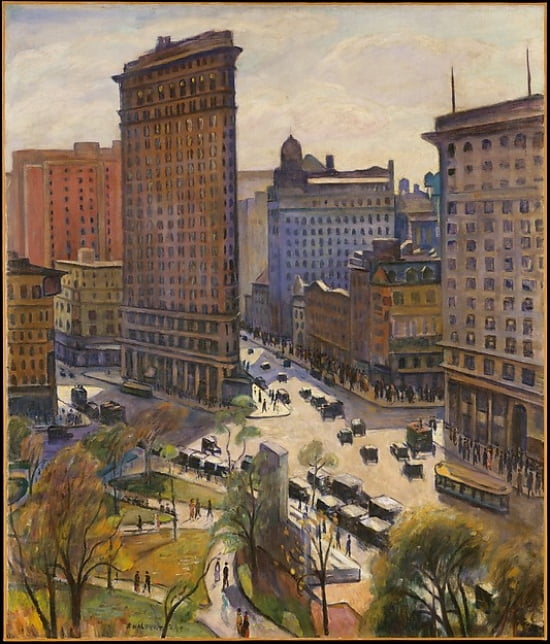 The Flatiron Building Poster Print by Samuel Halpert, 8x10 size.