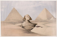 Great Sphinx and Pyramids of Giza poster print by David Roberts.