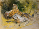 Dynamic Tigers Fighting Poster Print by Aimé Morot showcasing powerful tigers in action.