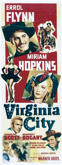 Virginia City 1940 Movie Masterprint Poster featuring Errol Flynn and Randolph Scott.