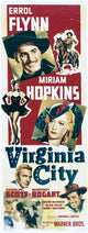 Virginia City 1940 Movie Masterprint Poster featuring Errol Flynn and Randolph Scott.