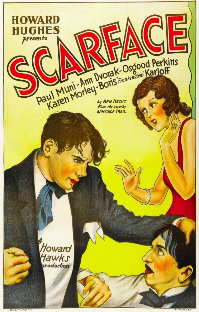 Scarface Movie Masterprint Poster featuring Paul Muni and Ann Dvorak.