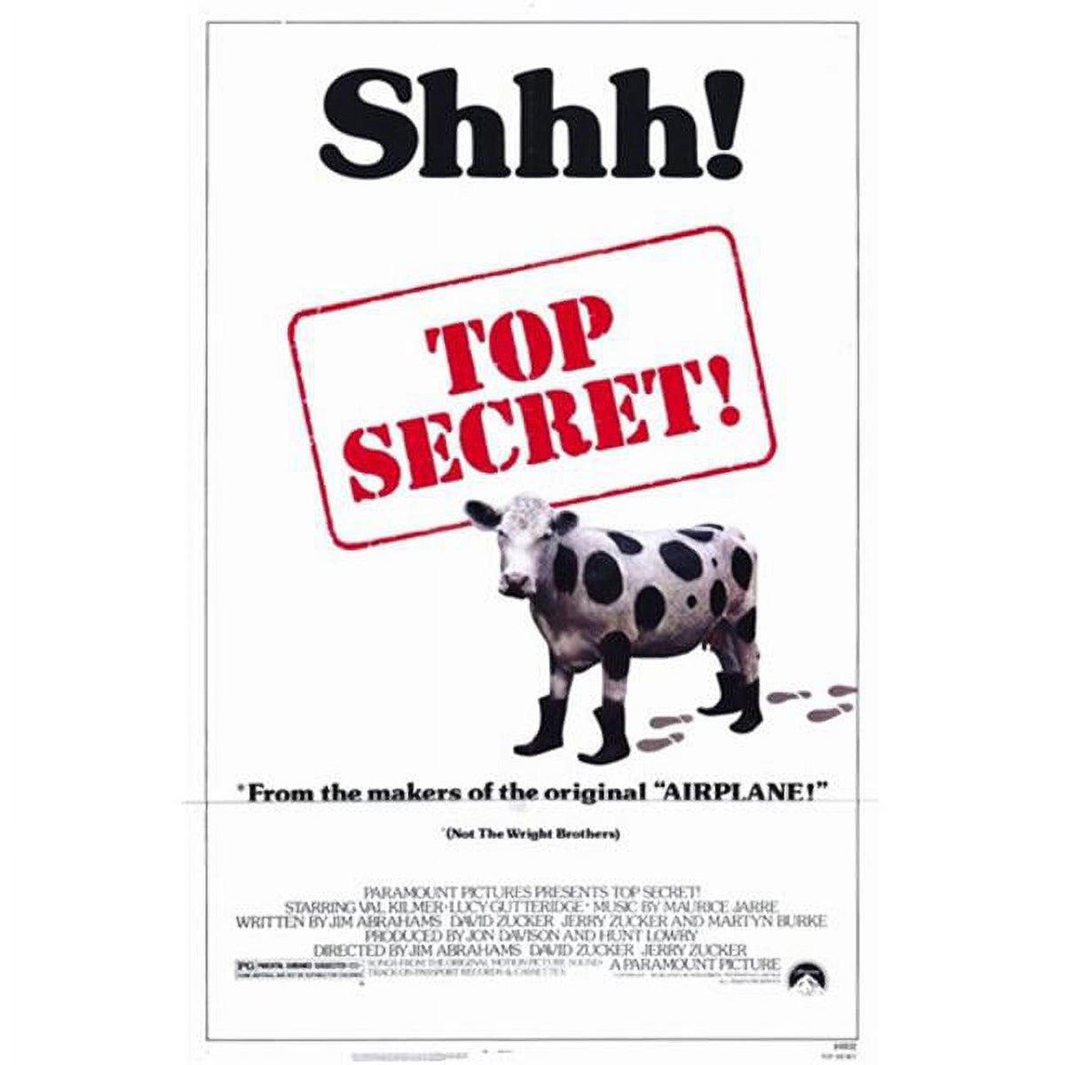 Top Secret Movie Poster 11x17 print featuring vibrant colors.