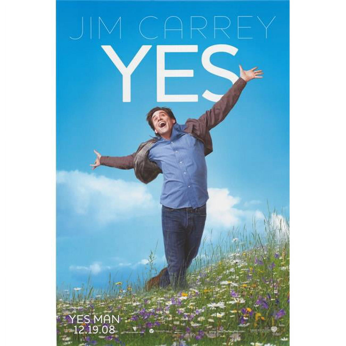 Yes Man Movie Poster Print in 27x40 size, featuring vibrant colors.