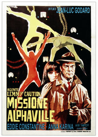Agente Lemmy Caution Missione Alphaville Movie Poster Print