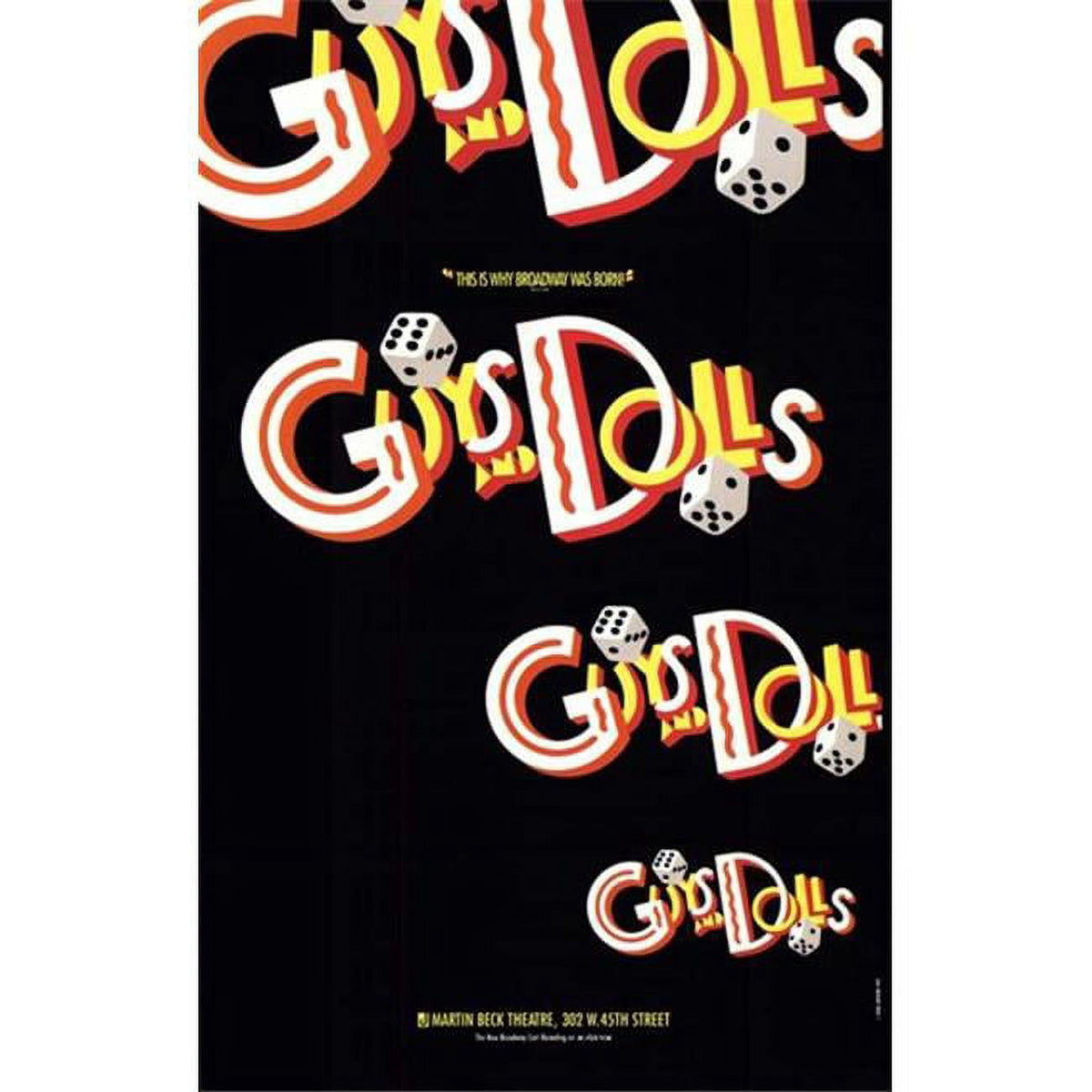 Guys and Dolls Broadway Style A Movie Poster 11x17