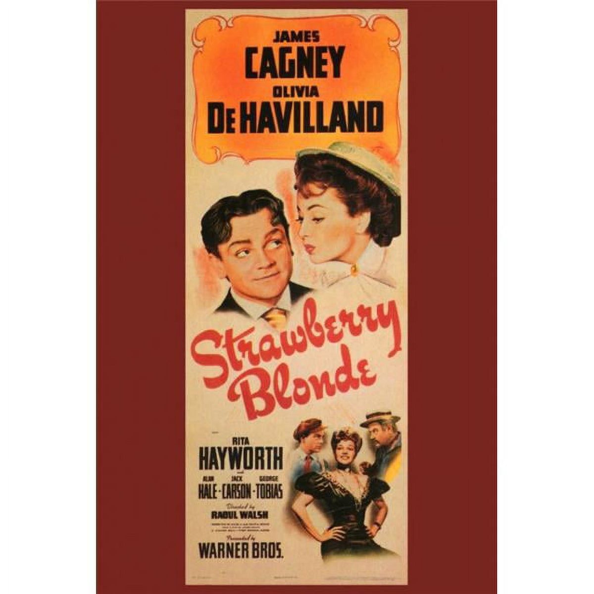 Strawberry Blonde movie poster print in vibrant colors, 27x40 size.
