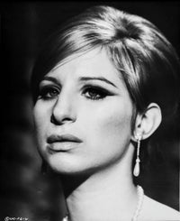 Close-up portrait photo print of Barbra Streisand