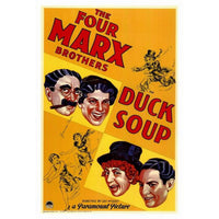 Duck Soup Movie Poster Print featuring the Marx Brothers in a classic comedy scene.