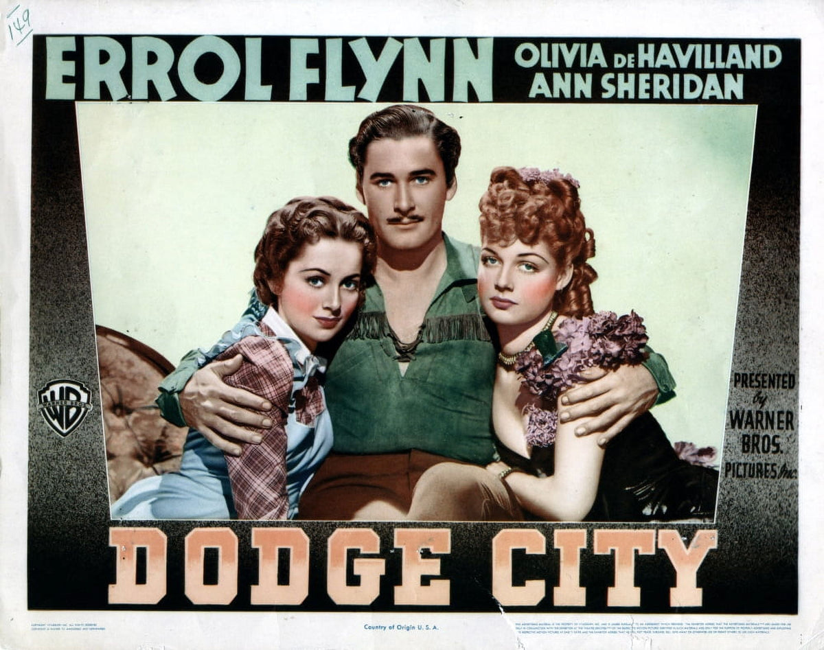 Dodge City Movie Poster Masterprint showcasing classic western cinema.