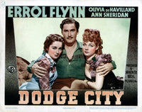 Dodge City Movie Poster Masterprint showcasing classic western cinema.