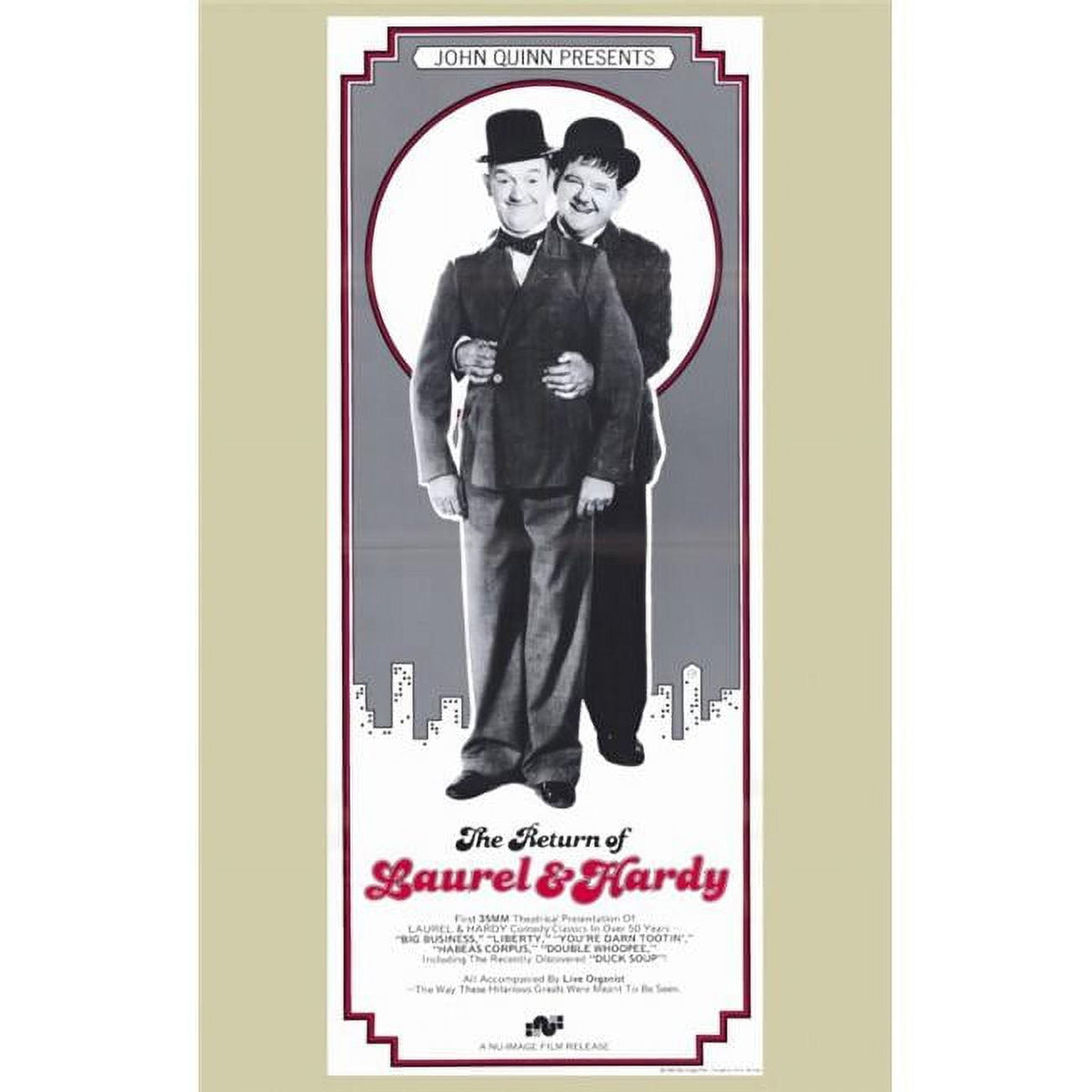 The Return of Laurel and Hardy movie poster print 27x40