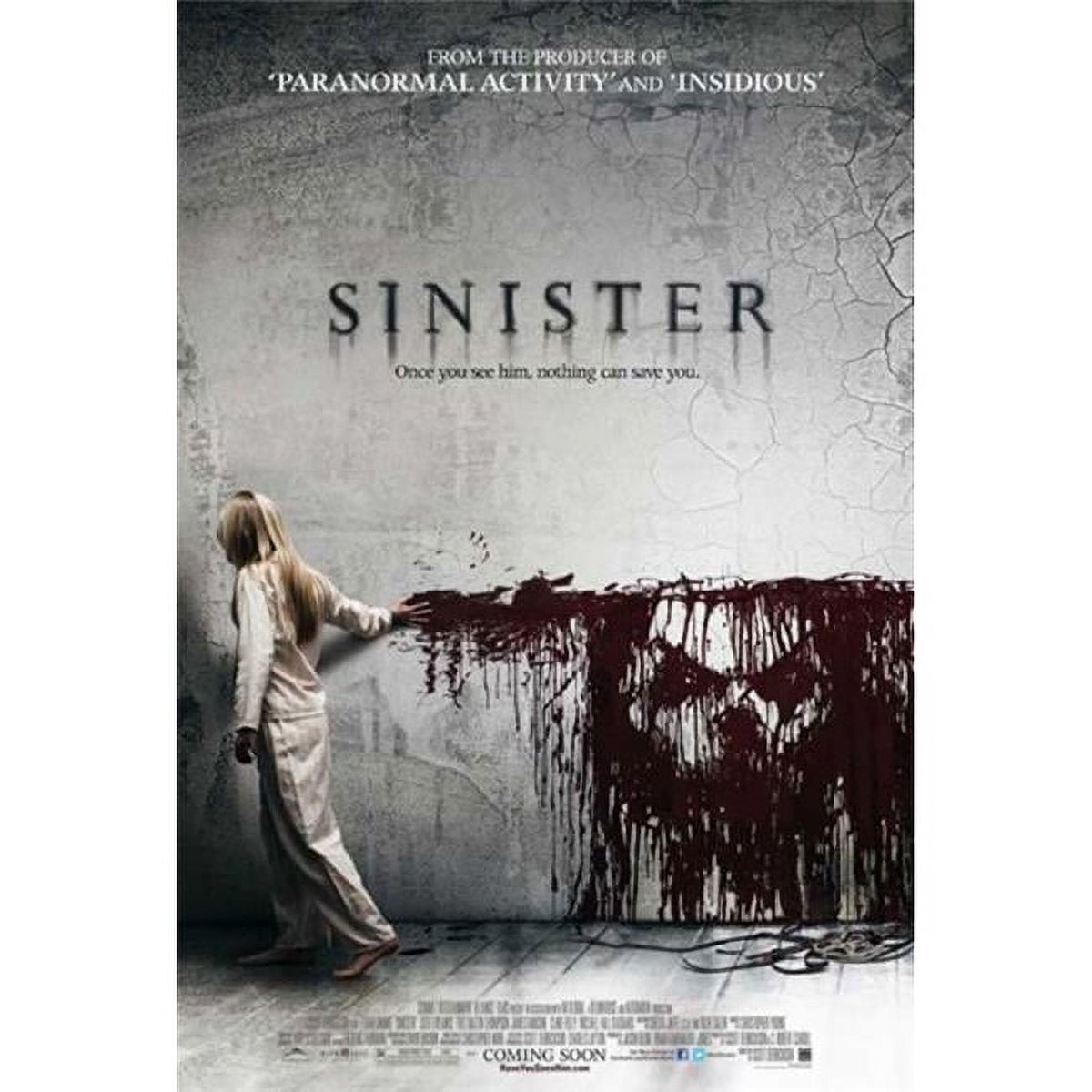 Sinister Movie Poster in 11x17 size featuring eerie visuals.