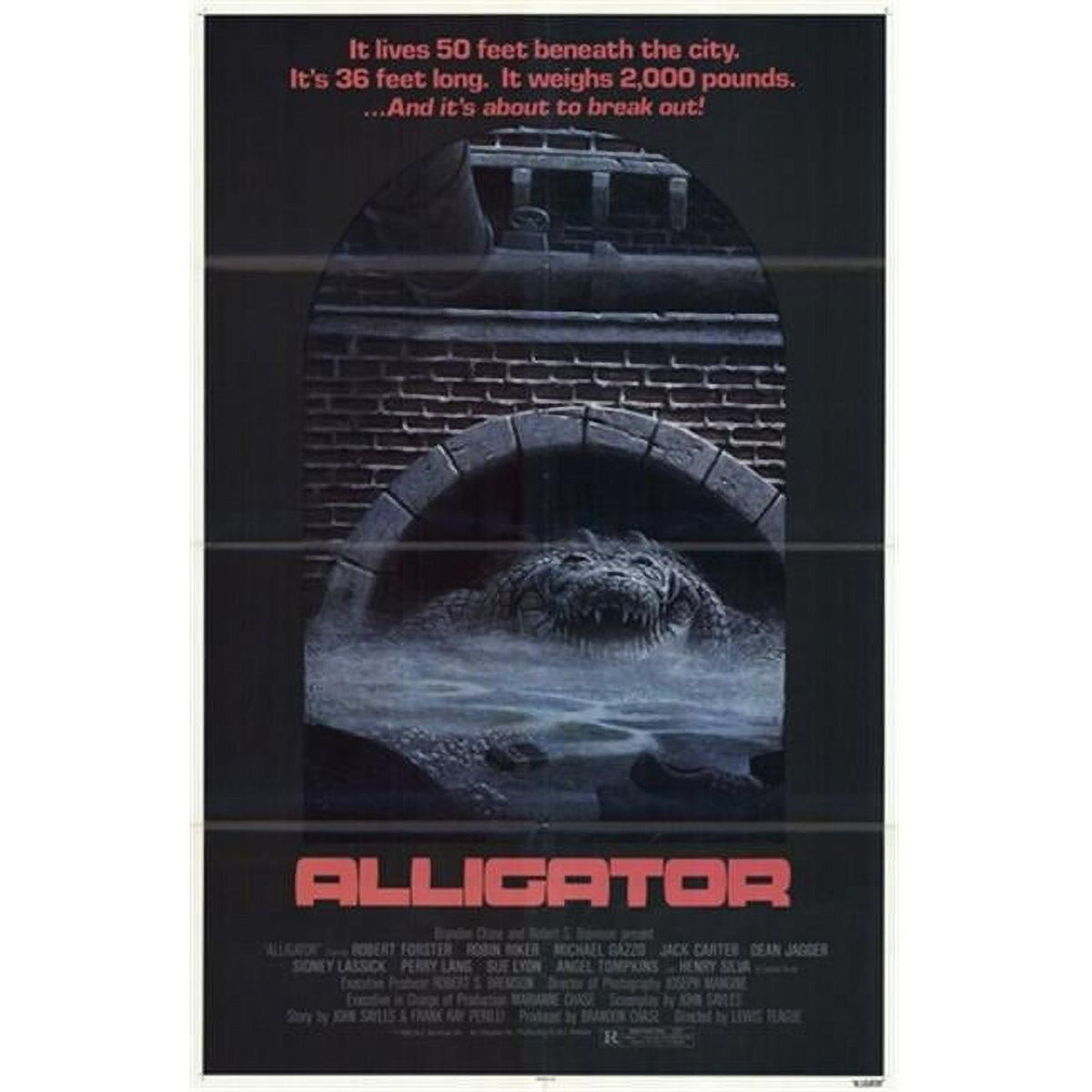Alligator Movie Poster - 11x17 print showcasing iconic film imagery.