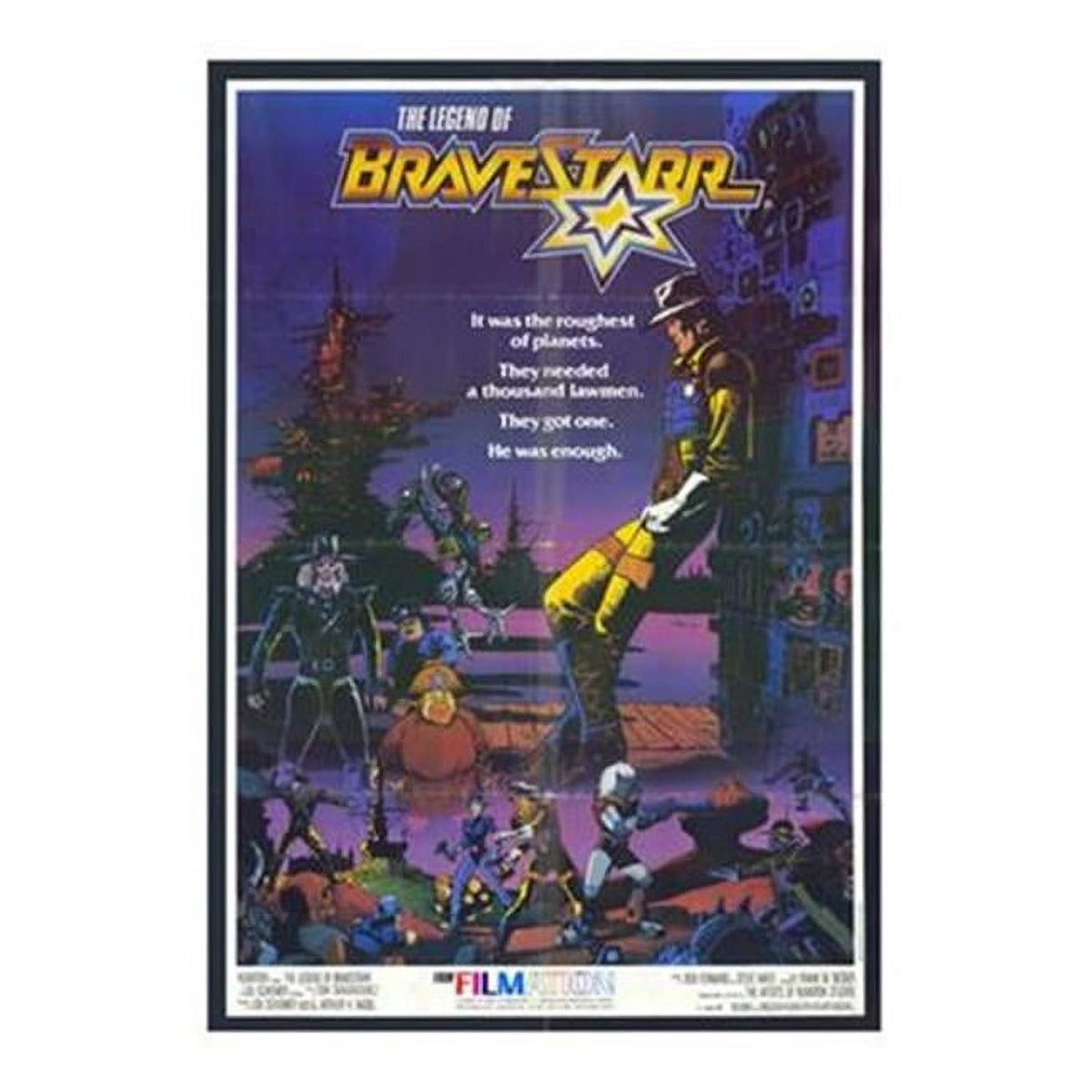 The Legend of Bravestarr Movie Poster 11x17 - Colorful animated design.