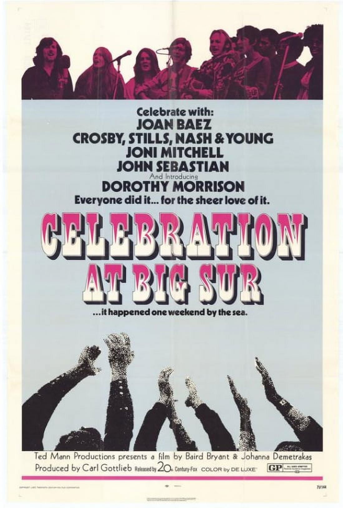 Celebration at Big Sur Movie Poster 11x17
