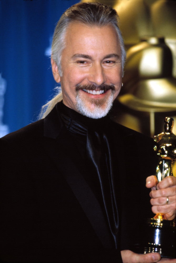 Rick Baker holding his Oscar for Best Make-Up poster print
