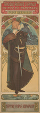 Sarah Bernhardt as Hamlet Poster Print by Alphonse Mucha, Art Nouveau style