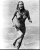 Bo Derek running in waves black and white photo print