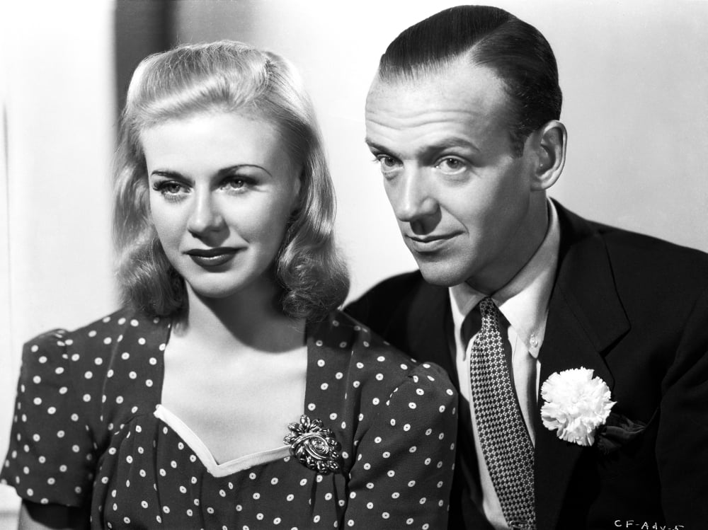 Fred Astaire and Ginger Rogers classic portrait photo print.