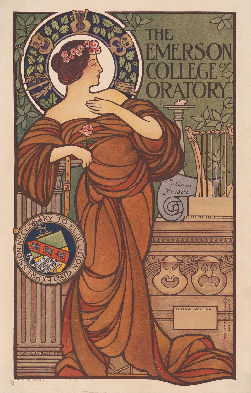 The Emerson College of Oratory Art Print by Alfred Jackson, 1904, available in multiple sizes.