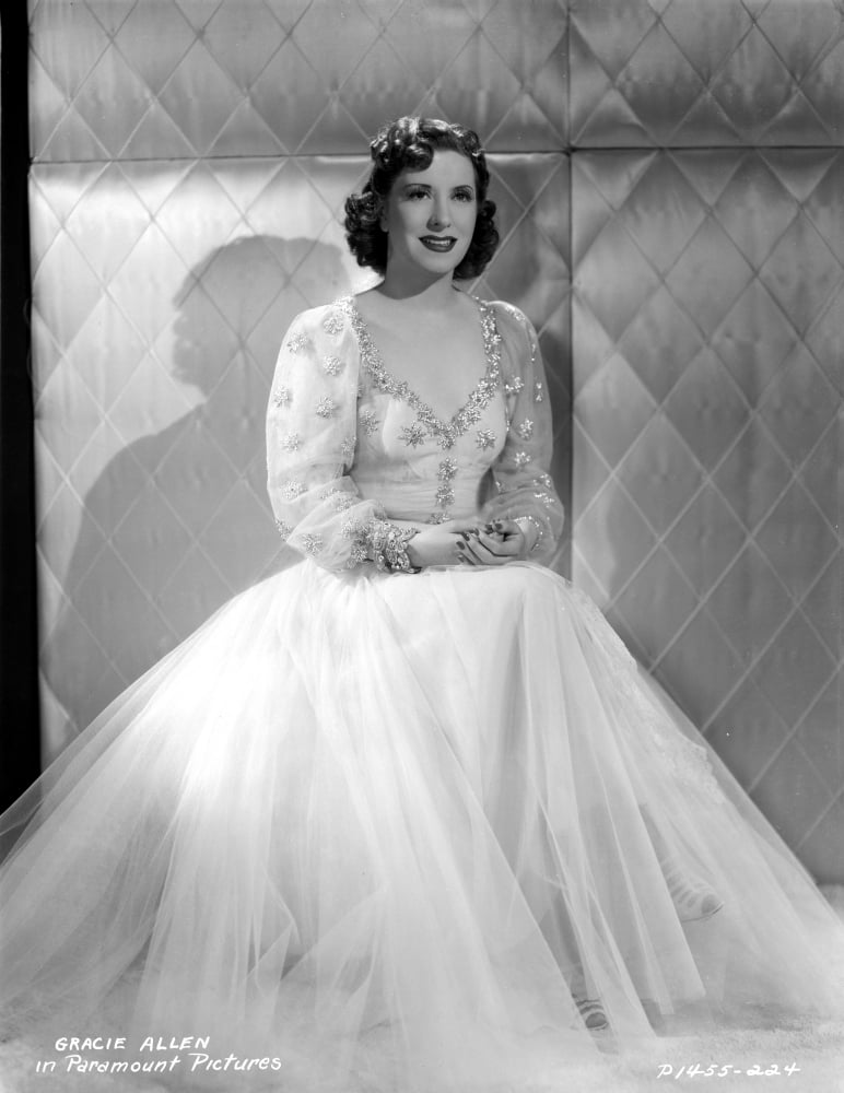 Gracie Allen wearing an evening gown photo print