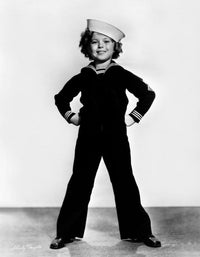 Vintage photo print of Shirley Temple in a sailor suit