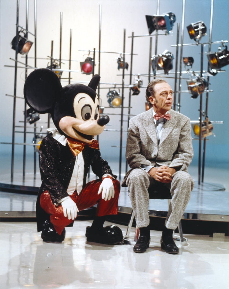 Don Knotts with Mickey Mouse Photo Print, classic entertainment memorabilia
