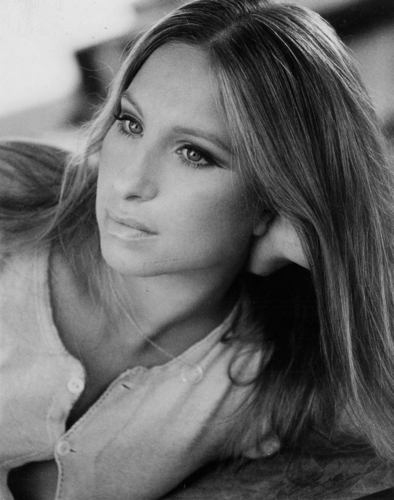 Barbra Streisand iconic photo print available in multiple sizes.