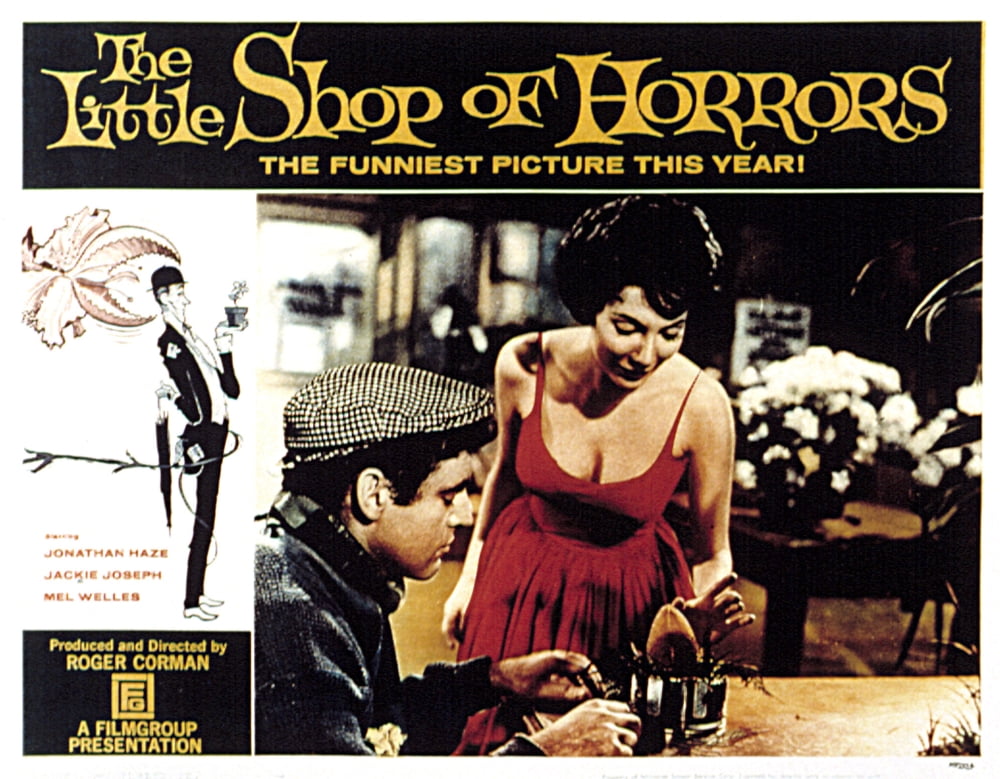 The Little Shop of Horrors Movie Masterprint Poster featuring Jonathan Haze and Jackie Joseph.