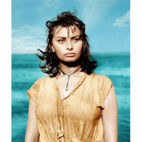 Boy on a Dolphin movie poster print featuring Sophia Loren from the 1957 film.