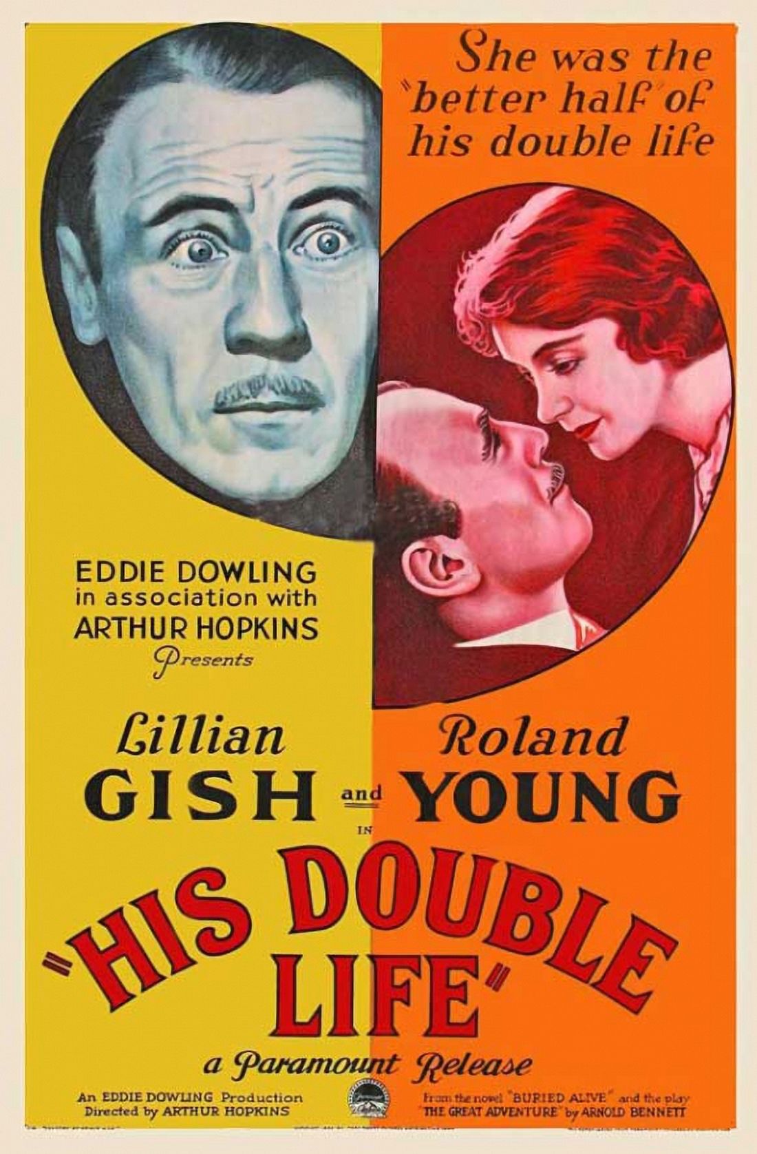 His Double Life Movie Poster 11x17 print
