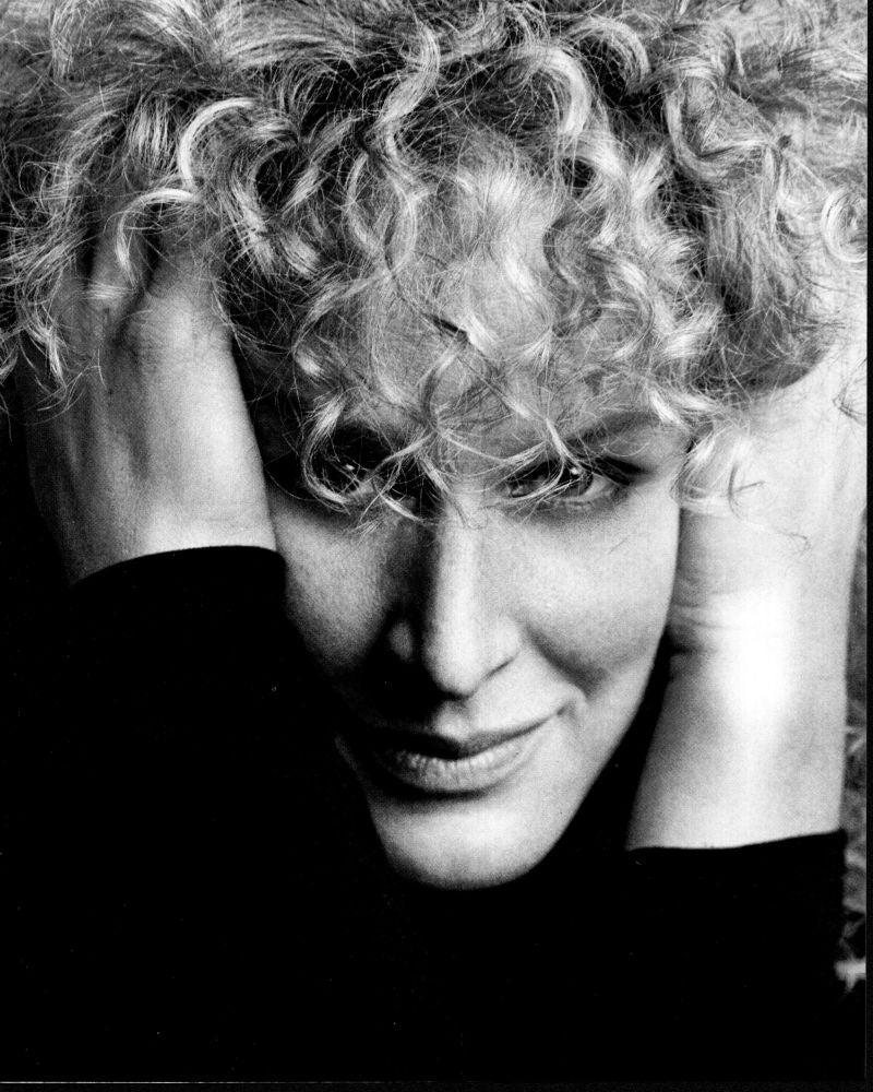 Glenn Close black and white photo print showcasing her iconic expression.