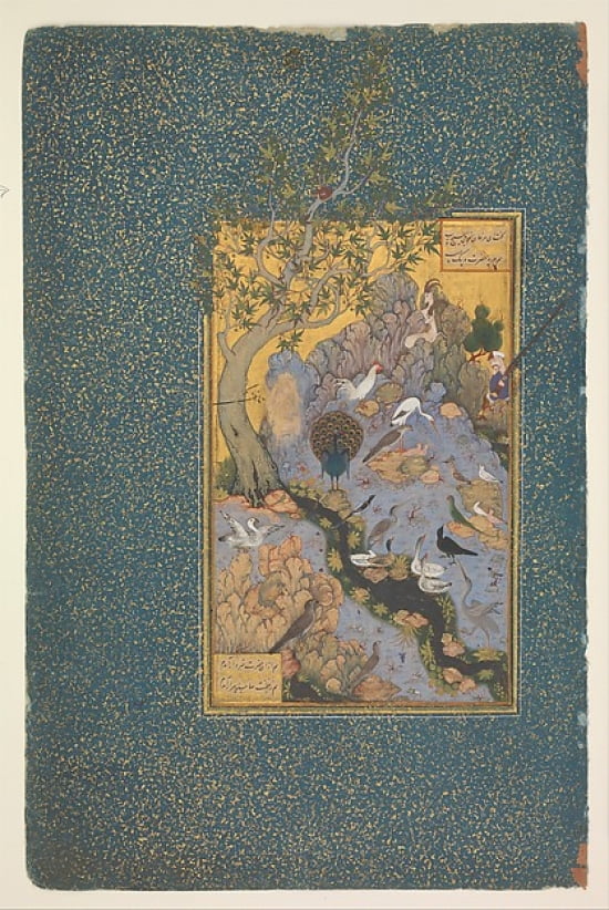 The Concourse of the Birds Folio 11r Art Print by Habiballah of Sava, 8 x 10 size.