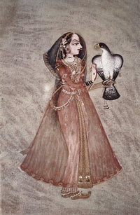 Indian Bayadere Dancing the Falcon Dance Art Print - Hindu Art