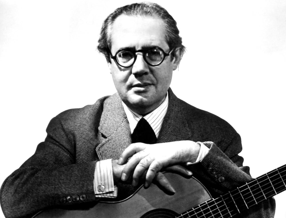 Andres Segovia portrait poster print showcasing the legendary guitarist.