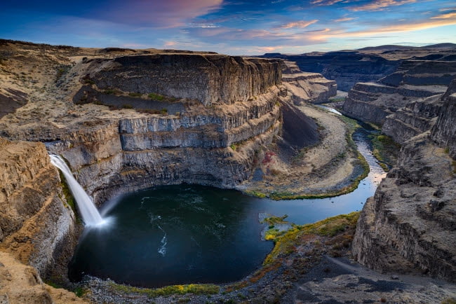 Palouse Falls at Sunset Photo Print - Washington State Park