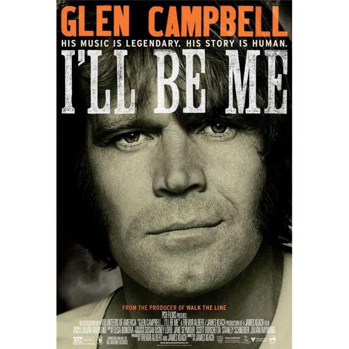 Glen Campbell I'll Be Me movie poster featuring emotional artwork in 11x17 size.