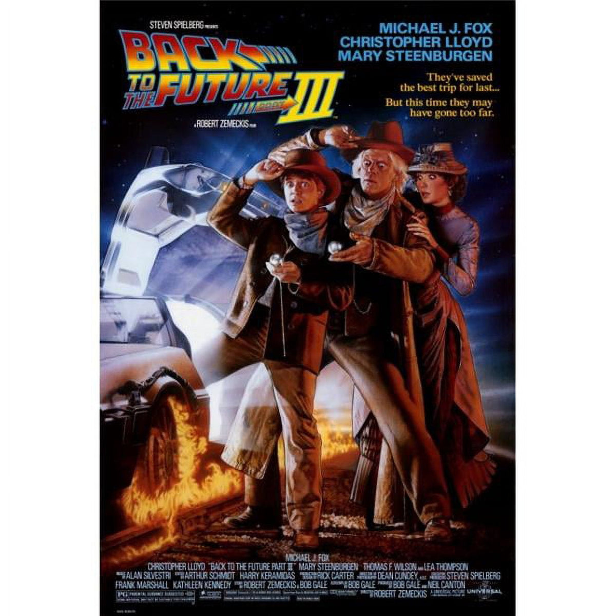 Back to the Future Part 3 Movie Poster Print 27x40