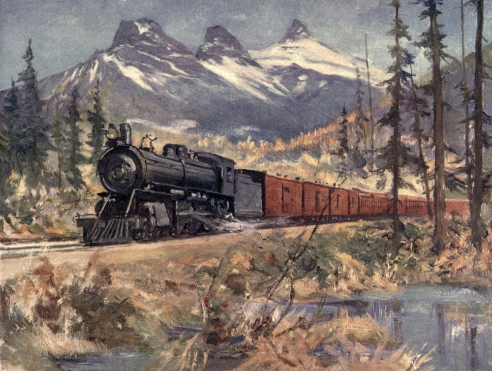 1915 Three Sisters Rockies Poster Print from Canadian Pacific Railway