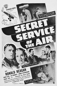 1939 Secret Service of the Air movie masterprint poster featuring Ronald Reagan.