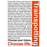 Trainspotting Movie Poster in 11x17 size showcasing iconic film imagery.