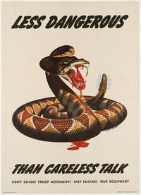 Less Dangerous Than Careless Talk Poster Print by Albert Dorne