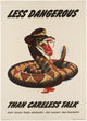 Less Dangerous Than Careless Talk Poster Print by Albert Dorne