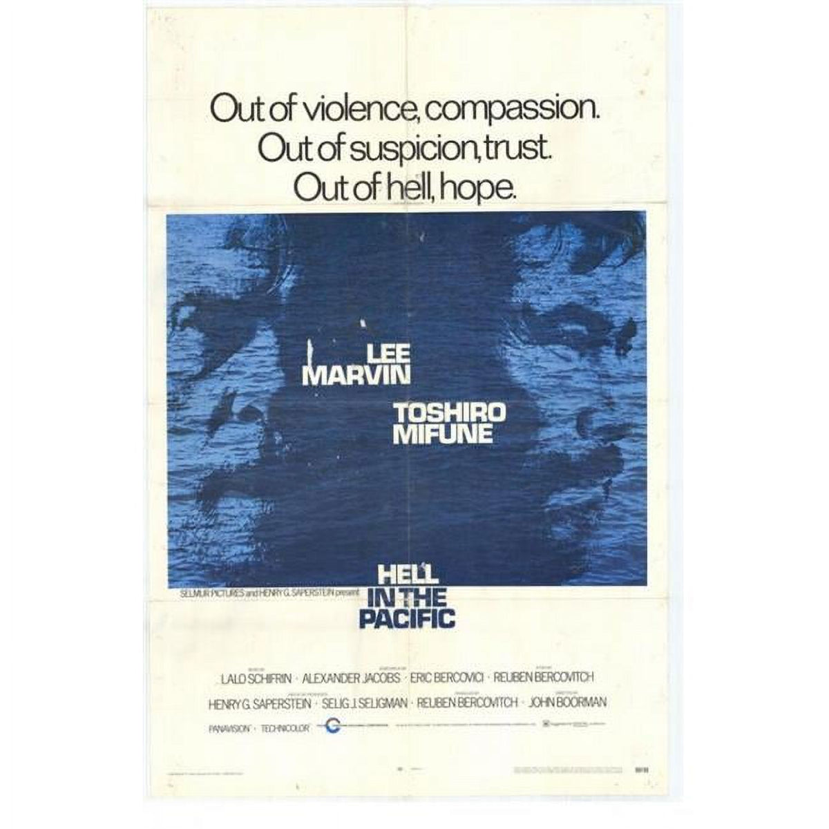 Hell in the Pacific Movie Poster Print 27x40 - iconic film art