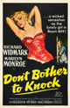 Don't Bother to Knock movie poster featuring Marilyn Monroe and Richard Widmark.
